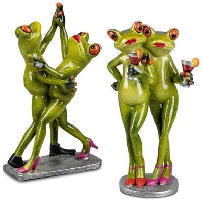 Formano Froschpaar Freundinnen Ladies Tanzpaar Tänzer grün Cocktail Deko NEU