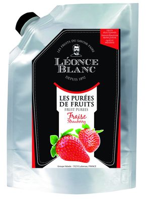 Leonce Blanc Erdbeere Frucht-Püree 1kg Erdbeeren-Püree angenehm süße Beeren