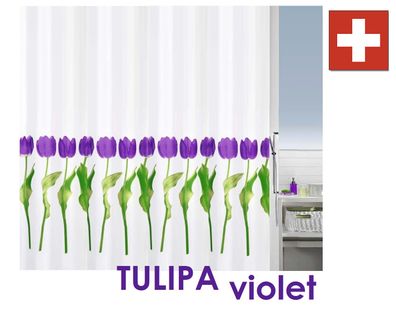 Tulipa Violet Duschvorhang 180 x 200cm. (Breite x Höhe)