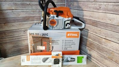 NEU STIHL MS 261 Kettensäge Motorsäge mit 40 cm 1x Schwert 4x Ketten wow Angebot