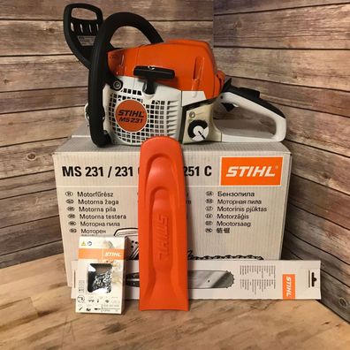 NEU STIHL MS 231 Kettensäge Motorsäge mit 40 cm 1x Schwert 2x Ketten wow Angebot