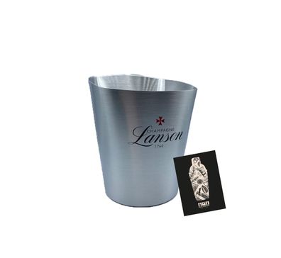 Lanson 1760 Champagne Kühler Flaschenkühler Eiskühler Getränkekühler Bar Silber