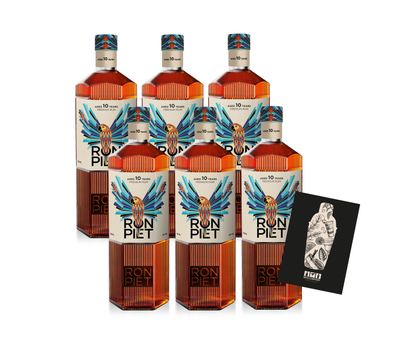 Ron Piet Premium Rum aged 10 years 6er Set / / 6x 0,7L (40% Vol.)- [Enthält Sulf
