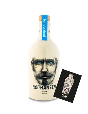 Knut Hansen Hamburg Dry Gin 0,5L ( 42% Vol) handcrafted Bottle - [Enthält Sulfi