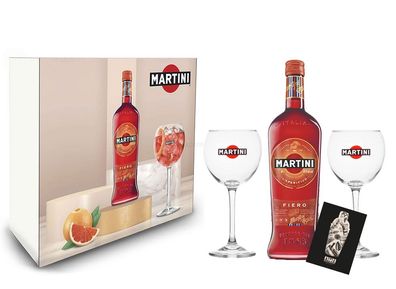 Martini Fiero Schuber Geschenkset Wermut 1L (14,4% Vol) + Martini Royale Ballon