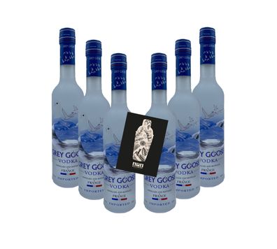 Grey Goose 6er Set Vodka 6x 350 ml (40% Vol) Distilled in France- [Enthält Sulf