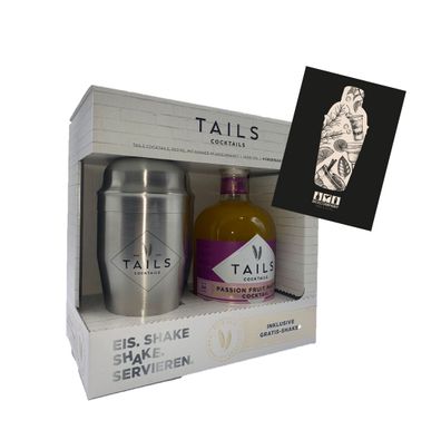 Tails Passion Fruit Martini Cocktail inkl. Shaker (14,9% vol) 0,5 L- [Enthält S