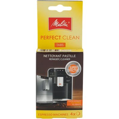 Melitta 6762481 Reinigungstabletten 4er Perfect Clean Tabs für Kaffeevollautomat