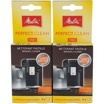 Melitta 6762481 Reinigungstabletten 2x 4 Perfect Clean Tabs Espressomaschine