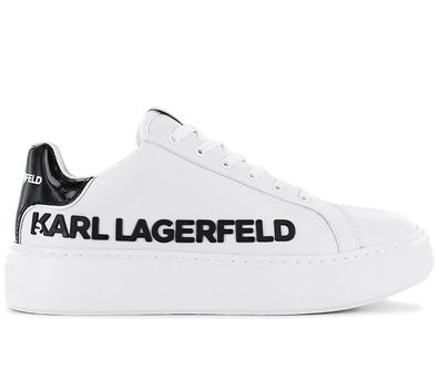 Karl Lagerfeld Maxi Kup - Damen Schuhe Sneaker Leder Weiß KL62210-010
