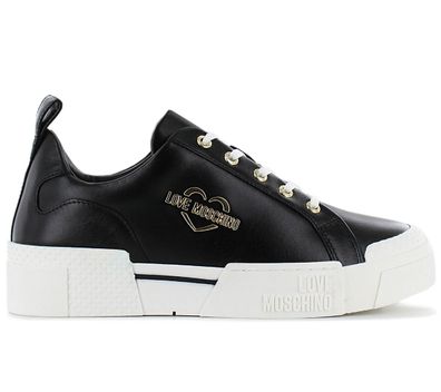 LOVE Moschino Sneakers Leather - Damen Schuhe Leder Schwarz JA15625G0EIA0000