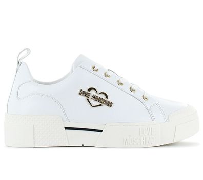 LOVE Moschino Sneakers Leather - Damen Schuhe Weiß JA15625G0EIA0100
