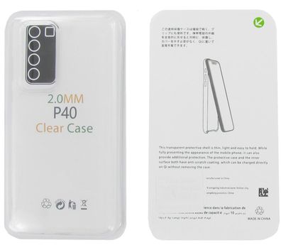 Wisam® Huawei P40 Silikon Cover Clear Case Schutzhülle Hülle Transparent
