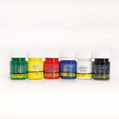 büst Artdeco Fabrik Paint Grundfarben-Set | 6x25ml | Hochwertige Acrylfarbe