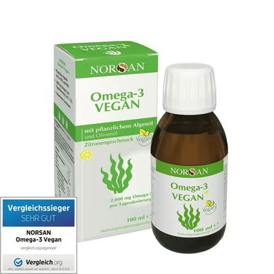 Norsan Omega-3 Vegan 100ml 2000mg Omega-3 pro Tagesdosis pflanzliches Algenöl