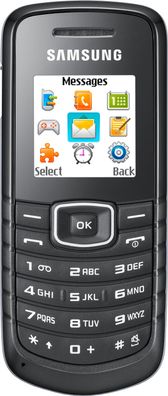 Samsung E1081t Tastenhandy 1,4 Zoll Telefon Vibrationsalarm SOS schwarz