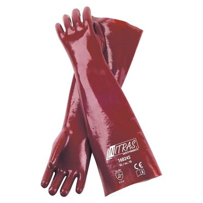 Arbeitshandschuhe | 12 Paar NITRAS PVC-Handschuhe | Gr.10 | Länge 45 cm
