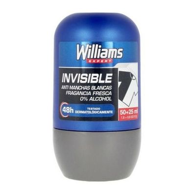 Roll-On Deodorant Invisible Williams (75 ml)