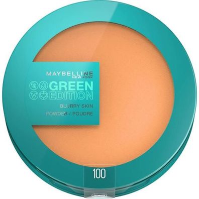 Kompaktpuder Maybelline Green Edition Nº 100 Glättung