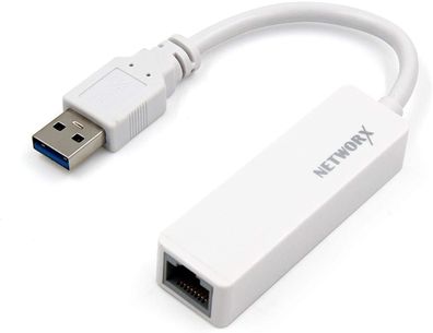 Networx USB auf Ethernet Adapter USB 3.0 weiß