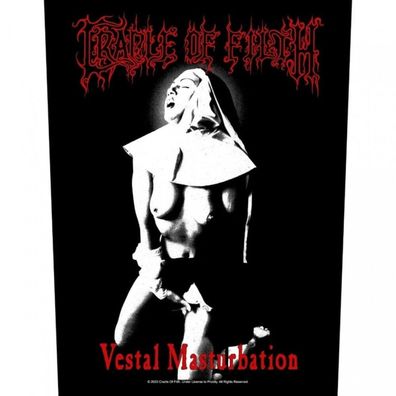 Cradle Of Filth Vestal Masturbation Rückenaufnäher Backpatch Neu & Official!