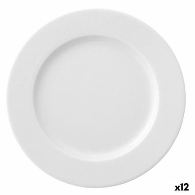 Flad plade Ariane Prime aus Keramik Weiß (Ø 17 cm) (12 Stück)