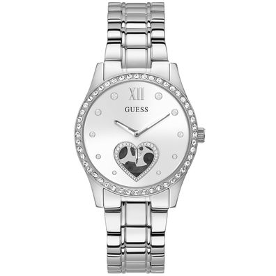 Guess Uhr GW0380L1 Damen Armbanduhr Silber