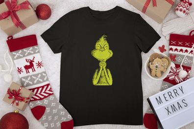 Herren T-Shirt - Dr. Seuss Classic Sly Grinch T-Shirt - Weihnachten T-shirt