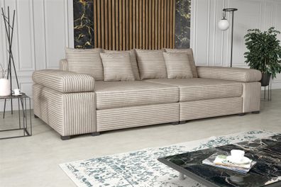 Big Sofa Couchgarnitur Megasofa Riesensofa AREZZO Stoff Tilia Creme