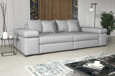 Big Sofa Couchgarnitur Megasofa Riesensofa AREZZO Stoff Now or Never Weiß