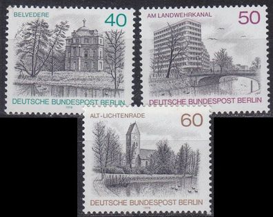 Germany BERLIN [1978] MiNr 0578-80 ( * */ mnh ) Bauwerke