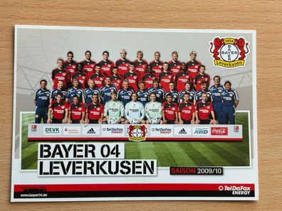 Mannschaftskarte Bayer 04 Leverkusen 2009/10 Autogrammkarte unsigniert #7051