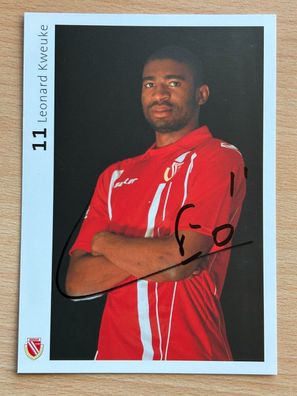 Leonardo Kweuke Energie Cottbus 2009/10 Autogrammkarte orig signiert #7023