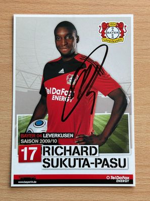 Richard Sukuta-Pasu Bayer 04 Leverkusen 2009/10 Autogrammkarte orig signiert7064