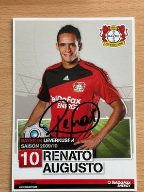 Renato Augusto Bayer 04 Leverkusen 2009/10 Autogrammkarte orig signiert #7060