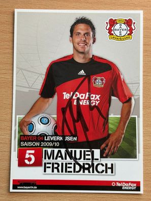 Manuel Friedrich Bayer 04 Leverkusen 2009/10 Autogrammkarte orig signiert #7056