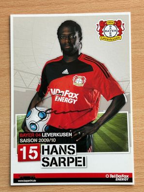 Hans Sarpei Bayer 04 Leverkusen 2009/10 Autogrammkarte orig signiert #7063