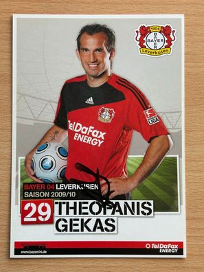 Theofanis Gekas Bayer 04 Leverkusen 2009/10 Autogrammkarte orig signiert #7074