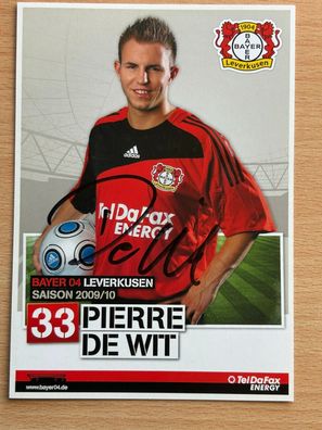 Pierre de Witt Bayer 04 Leverkusen 2009/10 Autogrammkarte orig signiert #7075