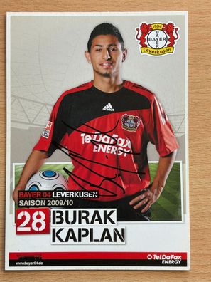 Burak Kaplan Bayer 04 Leverkusen 2009/10 Autogrammkarte orig signiert #7073