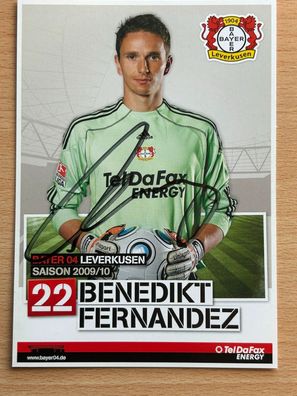 Benedikt Fernandez Bayer 04 Leverkusen 2009/10 Autogrammkarte orig signiert 7068