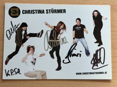 Christina Stürmer & Band Autogrammkarte orig signiert #7389