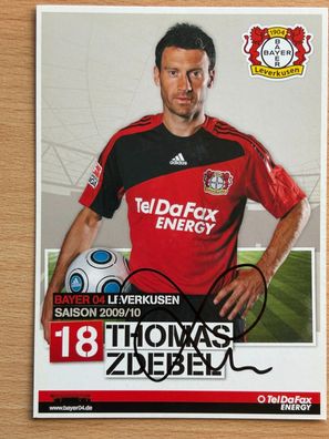 Thomas Zdebel Bayer 04 Leverkusen 2009/10 Autogrammkarte orig signiert #7065