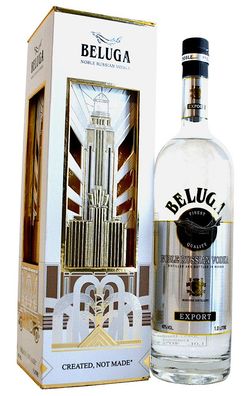 Wodka Beluga, Noble Russian Vodka, Geschenkpackung, 1000ml, 40% Vol.