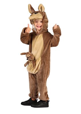 Baby Plüschkostüm Känguru Kostüm Plüsch Gr. 86 Tierkostüm Karneval Fasching