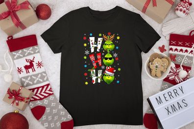 Herren T-Shirt - Ho ho ho Grinch Christmas Shirt Weihnachten T-shirt