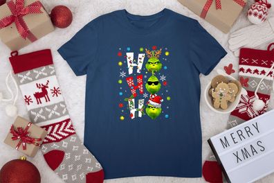 Kinder T-Shirt Ho ho ho Grinch Christmas Shirt Weihnachten T-shirt - weihnachtsgesche