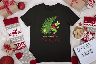 Things are about to get Naughty-Merry Christmas-Grinch Christmas T-Shirt