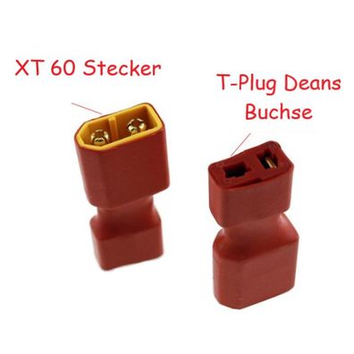 RC Adapter XT60 Stecker auf T- Plug Deans Buchse Adapterkabel Lipo RC Auto