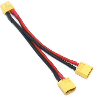 XT60 Adapter Y-Kabel 14 AWG Parallel 2x Stecker auf 1x Buchse RC LiPo Akku 10cm